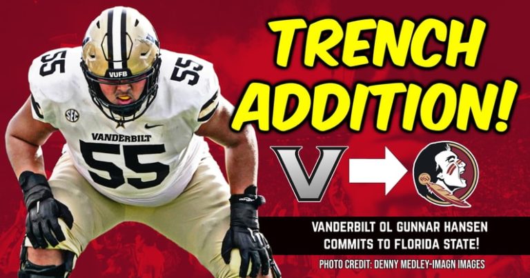 FSU lands commitment from Vandy OL transfer Gunnar Hansen