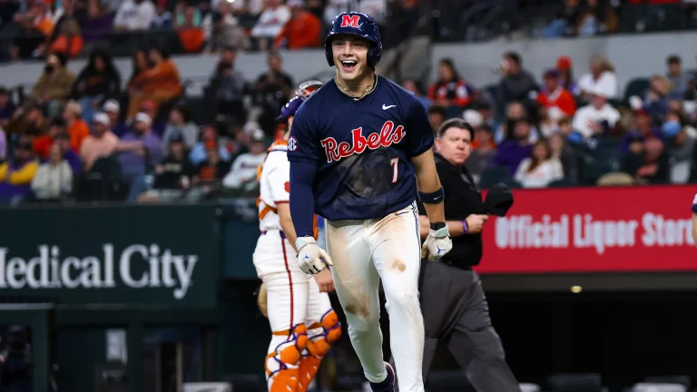 WATCH: Luke Hill Celebrates Home Run as Ole Miss Baseball Routs Clemson