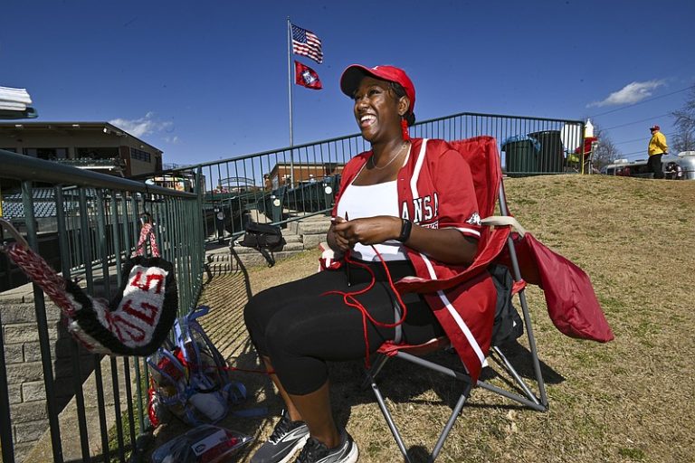 Faces in the Crowd: Meet ‘The Girl Who Knits’ in the Hog Pen at Arkansas baseball games