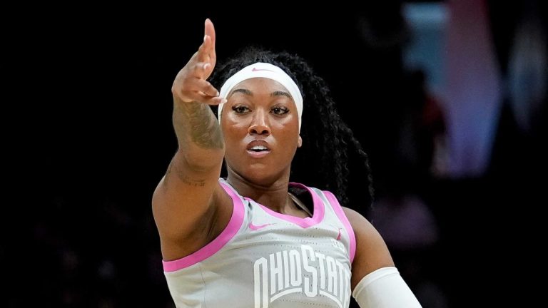 Women’s college basketball player appeared to make vulgar gesture toward fans