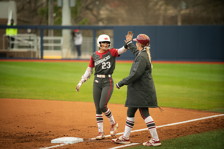 No. 10 Arkansas softball blasts No. 25 Ole Miss to avoid sweep